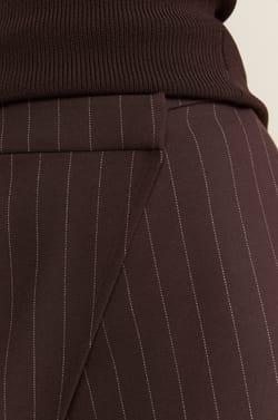 Wide-Leg Striped Trousers;${refinementColor}