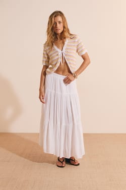 Cardigan manches courtes ouvert sur le devant;${refinementColor}