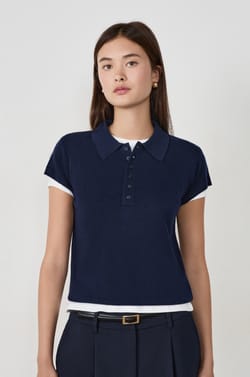 Polo mit kurzen &Auml;rmeln und Kn&ouml;pfen;${refinementColor}