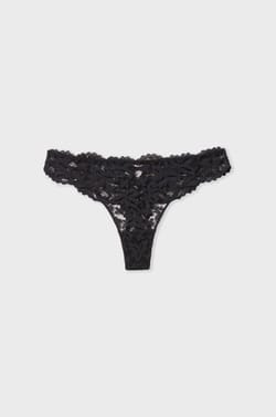 Tanga de encaje floral;${refinementColor}