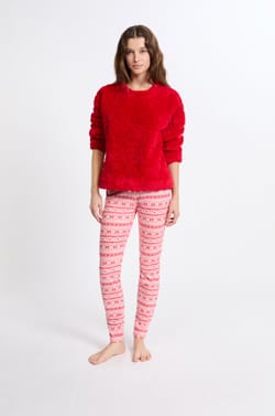 Conjunto de pijama de 2 piezas con estampado;${refinementColor}