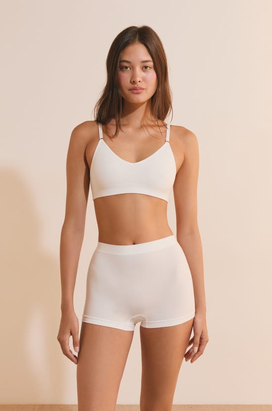 Seamless Boyshort in Organic Cotton;${refinementColor}