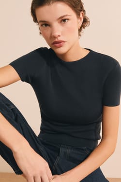 T-shirt manches courtes en coton;${refinementColor}