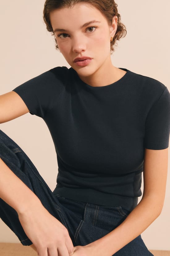T-shirt manches courtes en coton;${refinementColor}