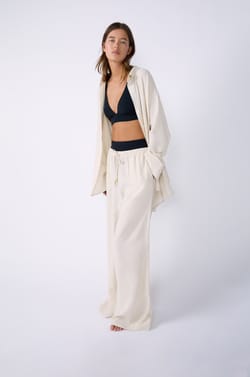 Wide-Leg Linen Pants;${refinementColor}