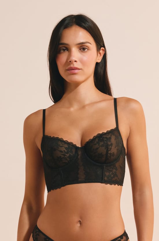 Soutien-gorge bustier avec broderie;${refinementColor}