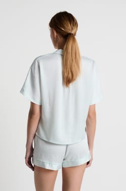 Chemise de pyjama manches courtes à imprimé fleur;${refinementColor}