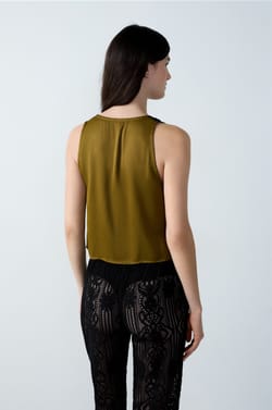 Débardeur de pyjama à nœud détails dentelle;${refinementColor}