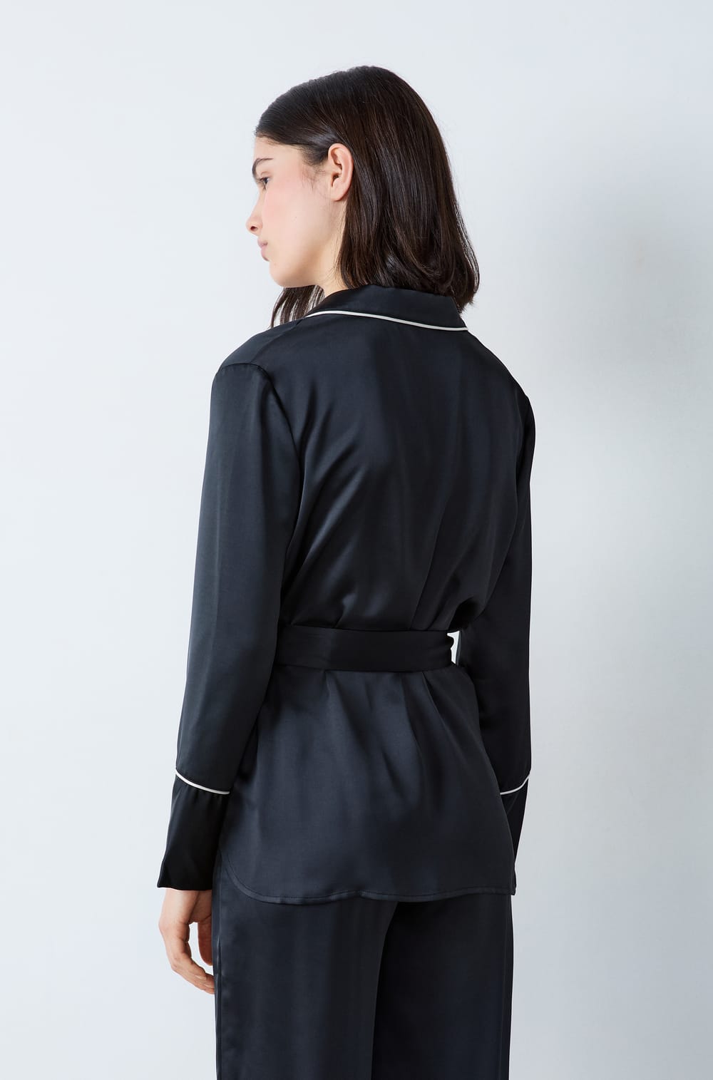 Chemise de pyjama satin?�e ?� nouer ELY NOIR - ETAM