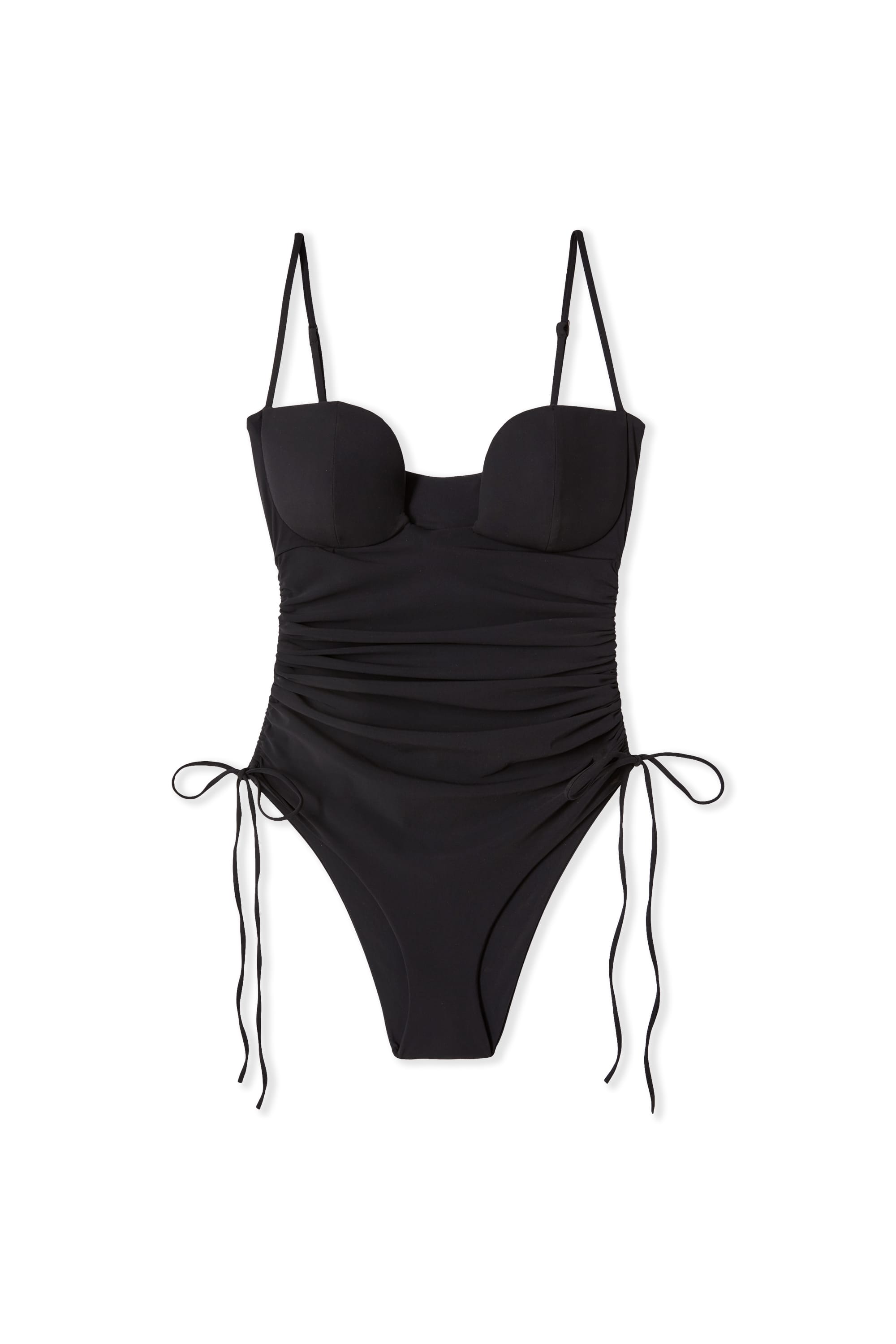 Maillot de bain 1 pièce avec noeuds ajustables - NEVA - NOIR - ETAM