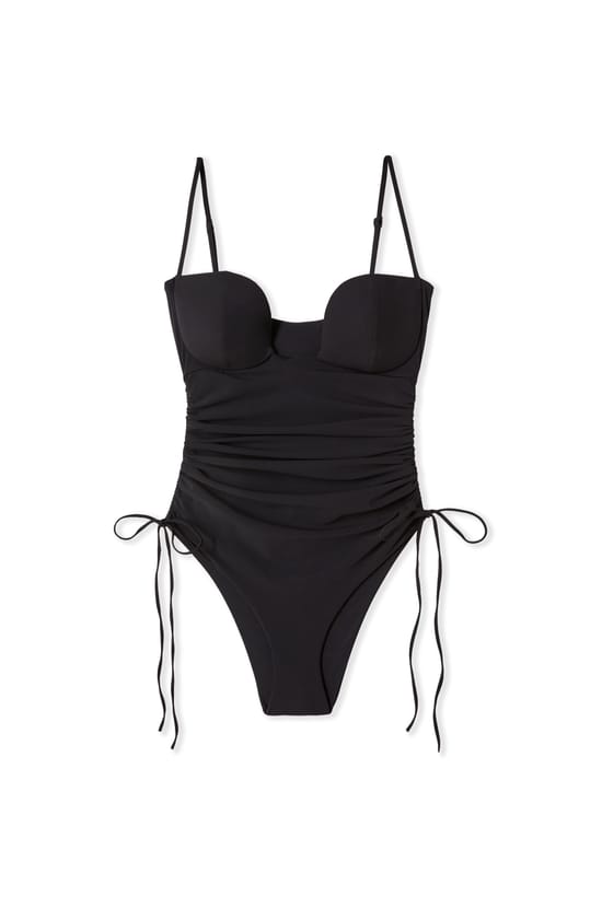 Maillot de bain 1 pi&egrave;ce avec noeuds ajustables;${refinementColor}