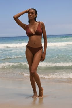 Haut de maillot de bain triangle paillet&eacute; avec pads amovibles;${refinementColor}