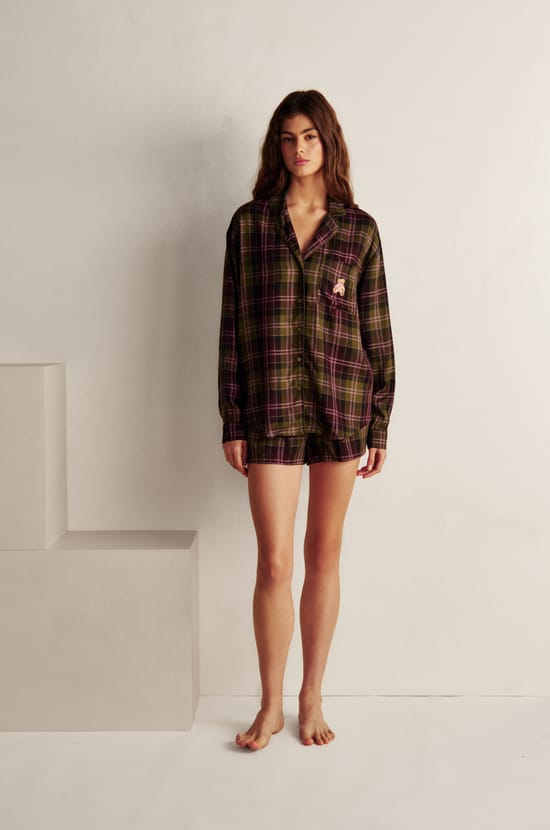 Short de pyjama &agrave; carreaux;${refinementColor}