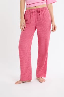 Pantalon de pyjama à carreaux en coton;${refinementColor}