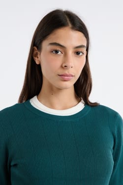 Pull col rond en maille fine;${refinementColor}