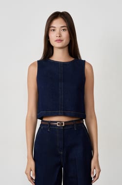 Top sans manches en coton;${refinementColor}