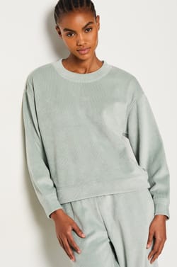 Ribbed Pyjama Sweatshirt;${refinementColor}