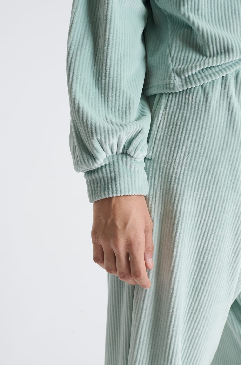 Sweatshirt de pyjama en velours;${refinementColor}