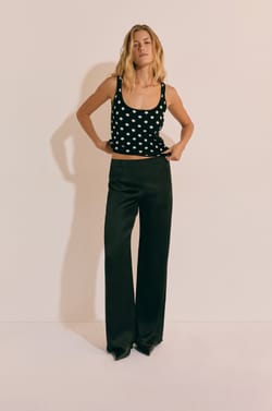 Pantalon droit satin&eacute;;${refinementColor}