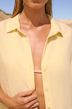 Chemise en coton et lin;${refinementColor}