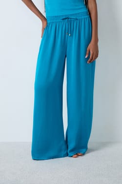 Wide-cut satin trousers;${refinementColor}