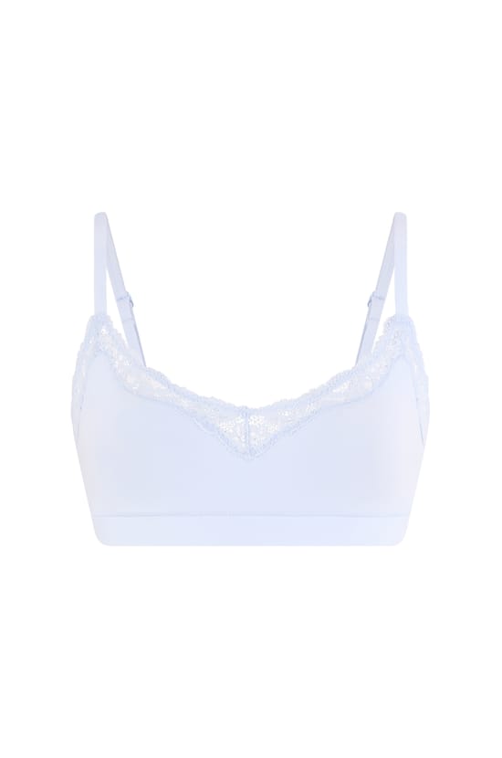Bralette in Microfiber and Lace;${refinementColor}