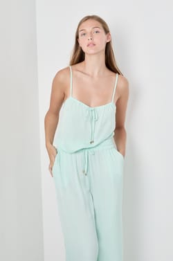 Top satinado con tirantes;${refinementColor}