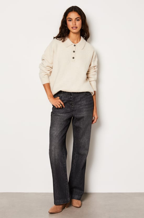 Pull col boutonné;${refinementColor}
