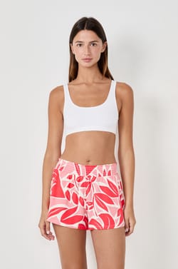 Printed Pajama Shorts;${refinementColor}