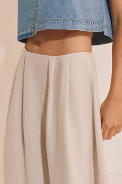 Jupe longue en lin;${refinementColor}