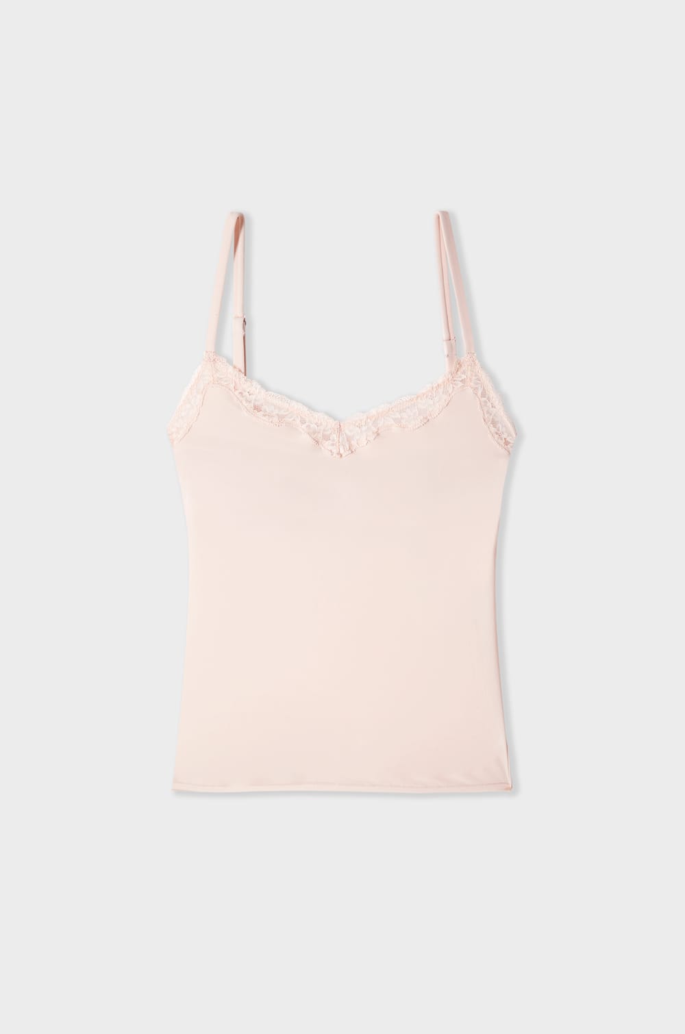 Unterhemd aus Mikrofaser und Spitze mit integriertem BH;${refinementColor}