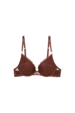 Soutien-gorge N.2 - Le push-up plongeant en broderie florale;${refinementColor}