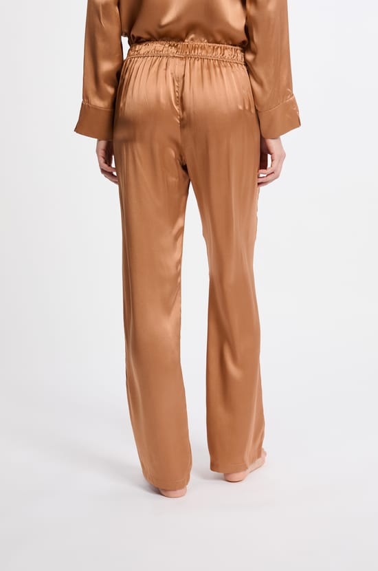 Pantalon de pyjama en soie;${refinementColor}