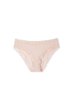 Microfibre and Lace Brief;${refinementColor}