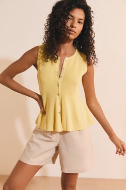 Cardigan sans manches avec coton;${refinementColor}