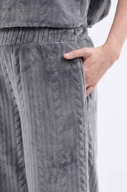 Pantalon de pyjama effet velours;${refinementColor}