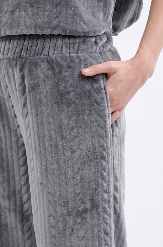 Pantalon de pyjama effet velours;${refinementColor}
