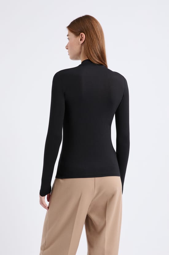 Top col roulé manches longues maille thermique;${refinementColor}