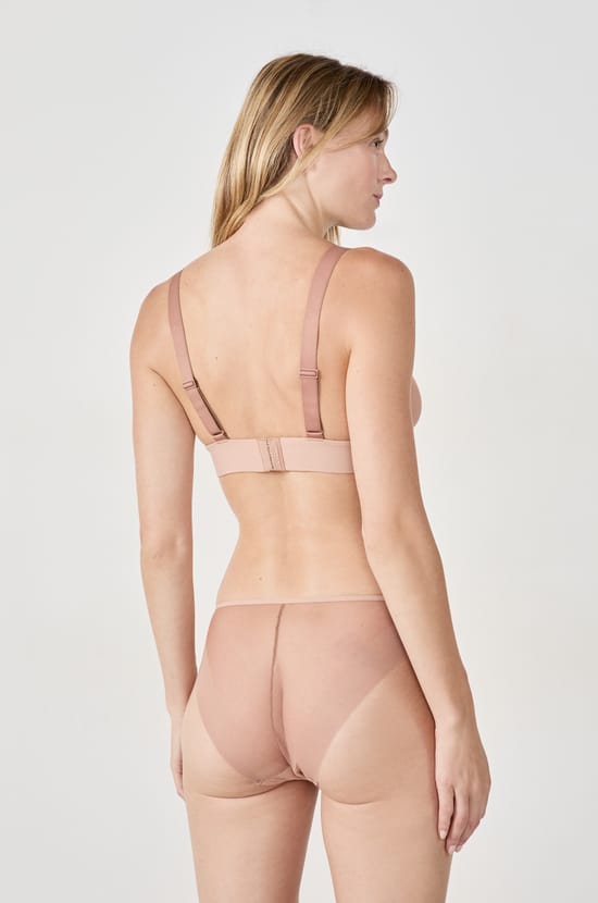 Wireless Triangle Bra Tulle;${refinementColor}