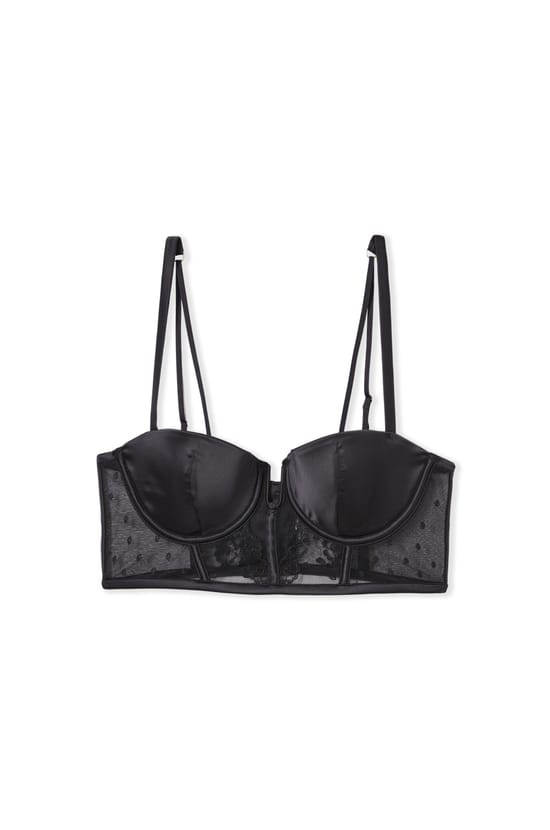 Soutien-gorge bustier en broderie;${refinementColor}