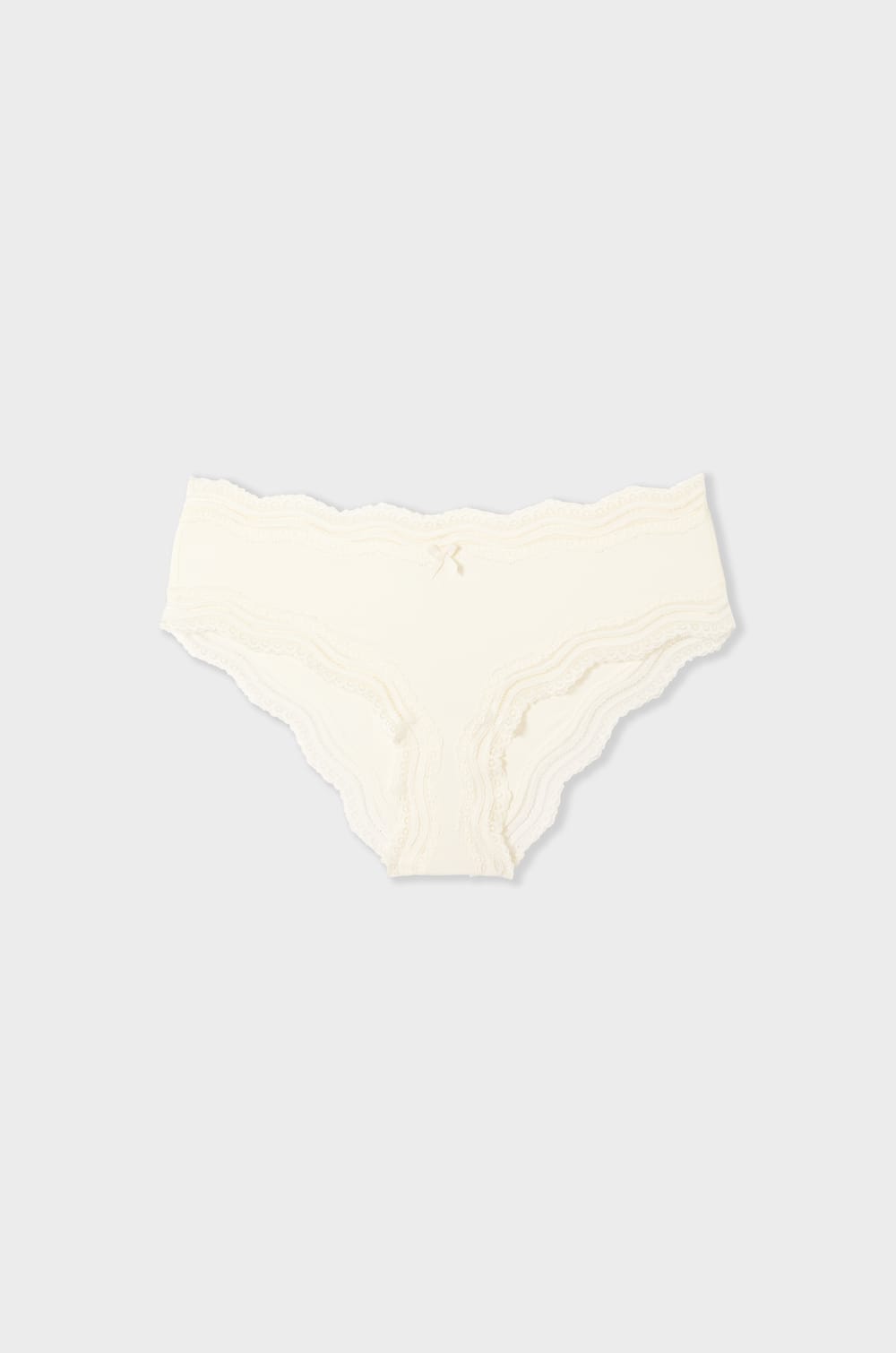Microfibre Boyshort with Lace Trim;${refinementColor}