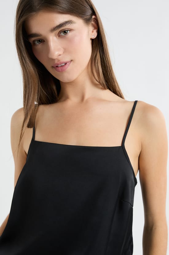 Satin Camisole with Thin Straps;${refinementColor}