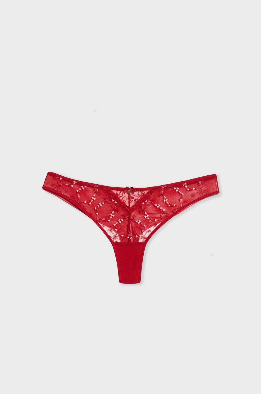 Embroidered Tulle Tanga;${refinementColor}