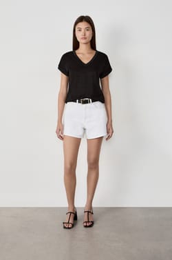 Camiseta manga corta cuello en V;${refinementColor}