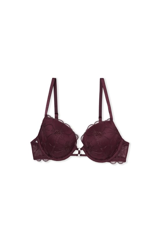 Soutien-gorge N.5 - Le coques fines plongeant avec broderie;${refinementColor}