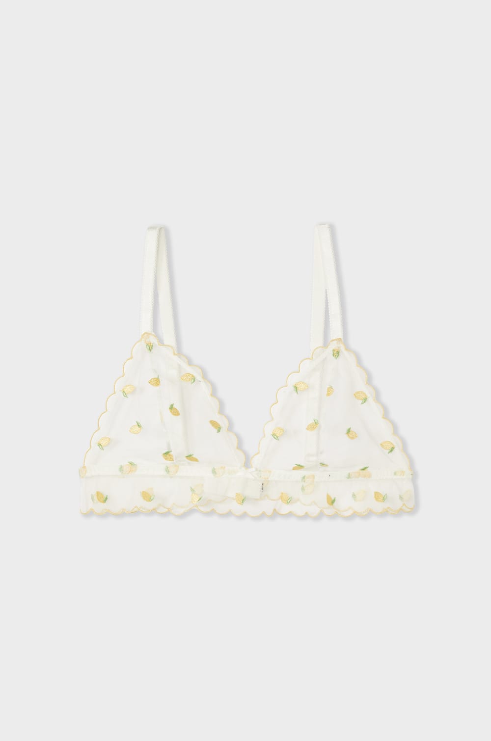 Soutien-gorge triangle avec broderie citron;${refinementColor}