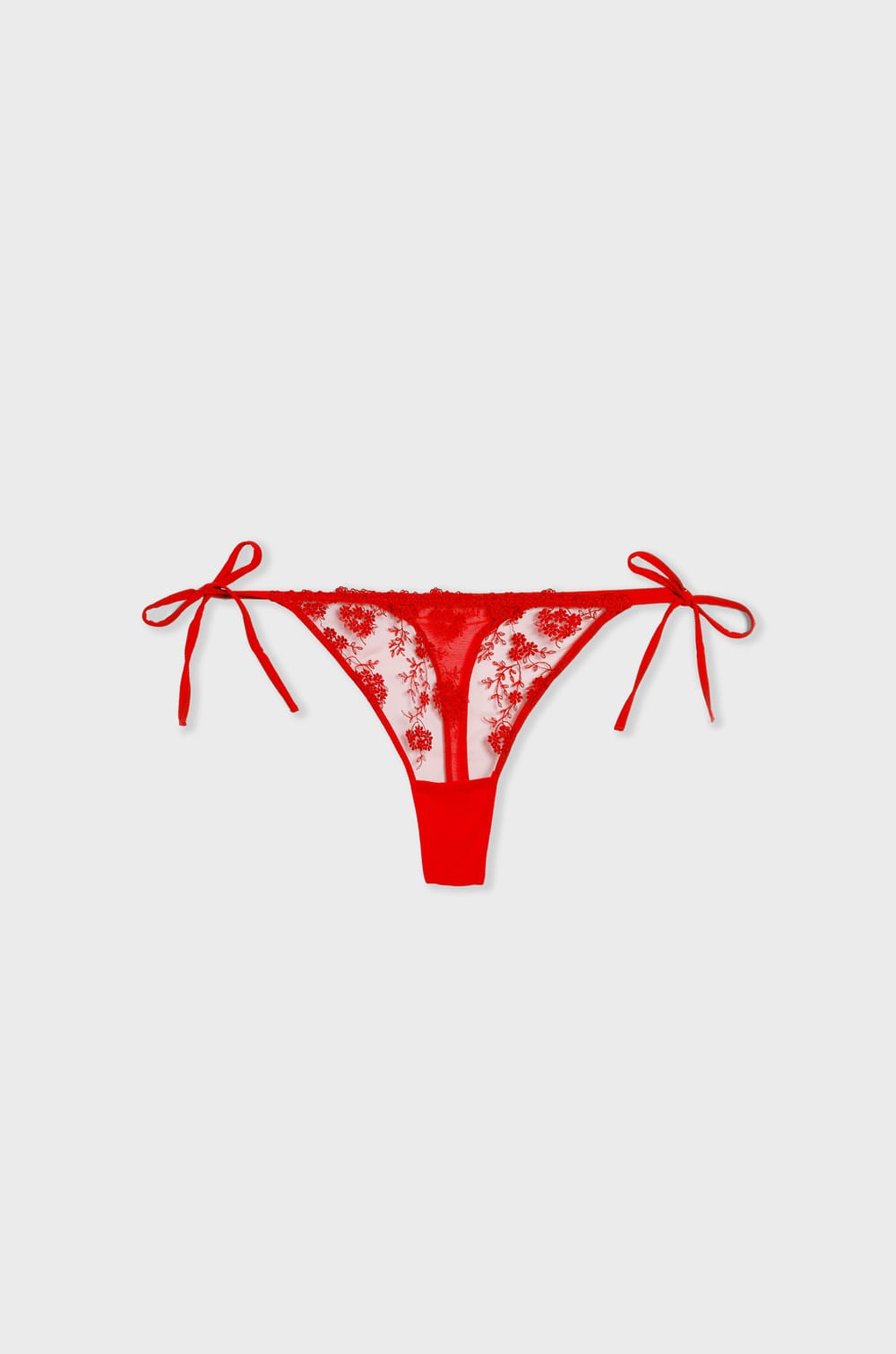 Tanga de hilo de tul bordado;${refinementColor}