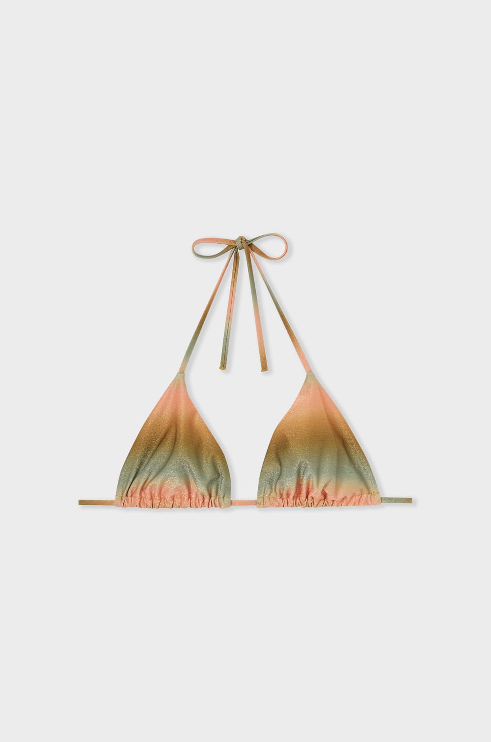 Sparkly Triangle Bikini Top;${refinementColor}