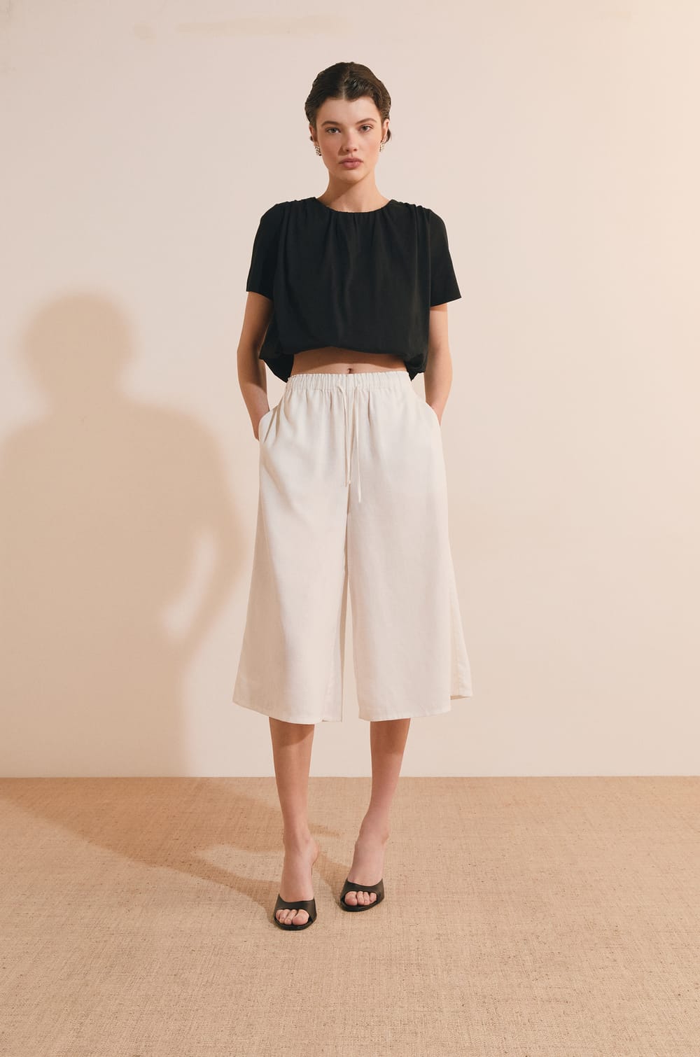 T-shirt bouffant en coton;${refinementColor}
