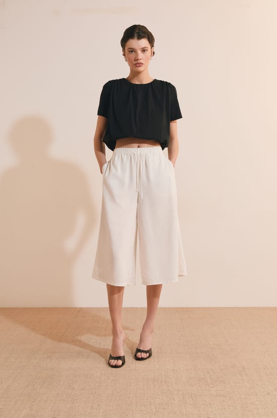 T-shirt bouffant en coton;${refinementColor}
